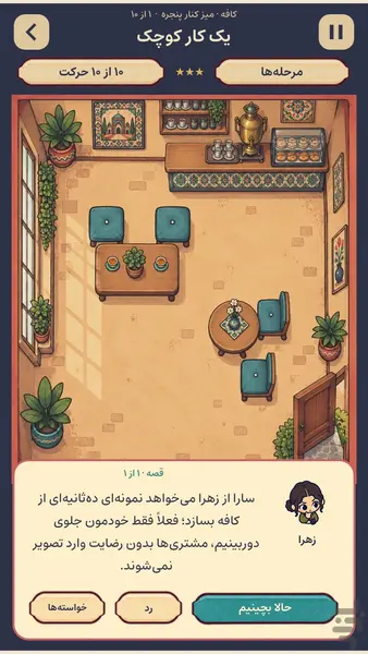 تصویر رسمی گیم‌پلی سرجاش در صحنهٔ کافه